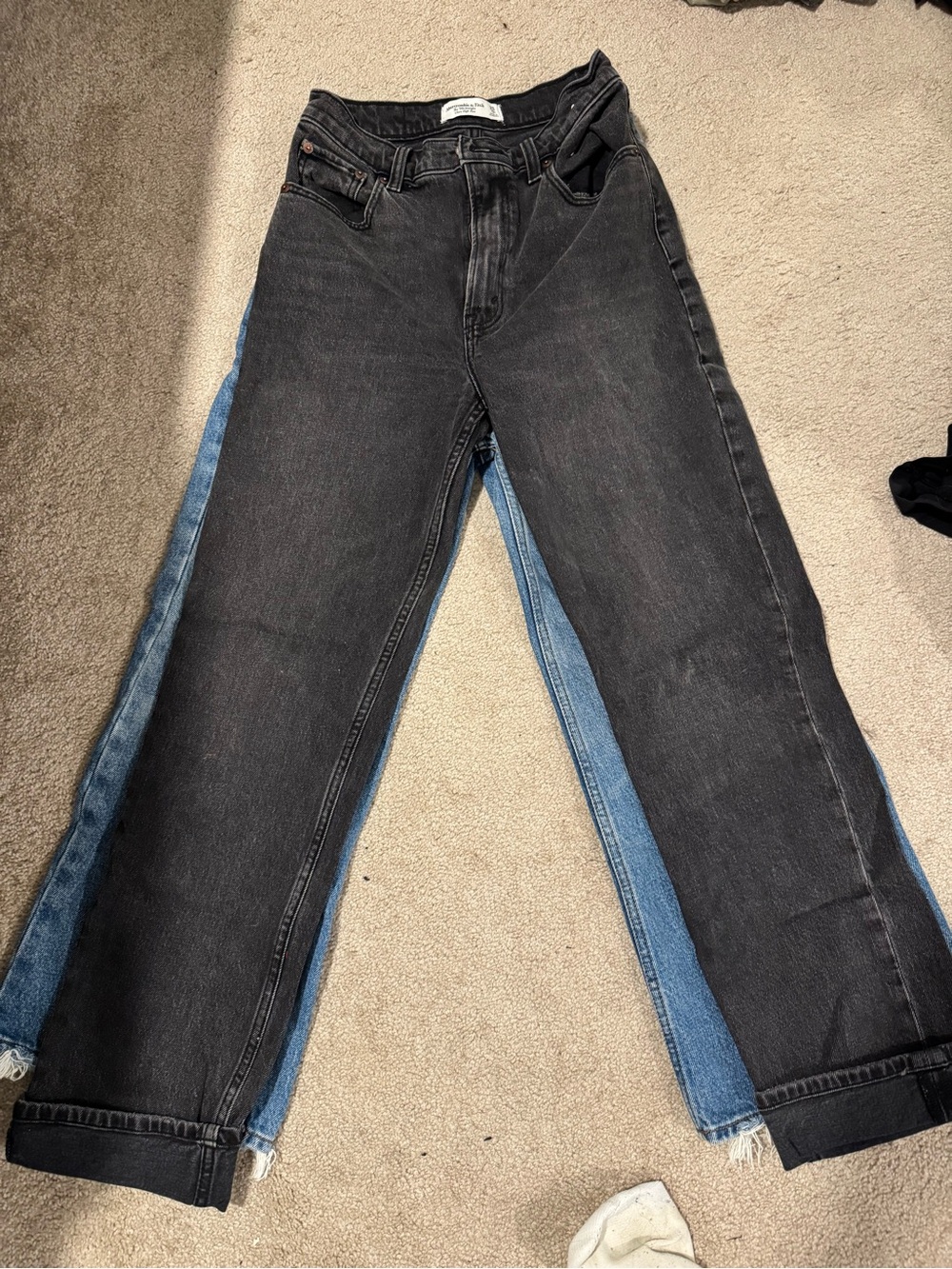 Abercrombie & Fitch the 90s Straight Ultra High Rise Jeans - Black
